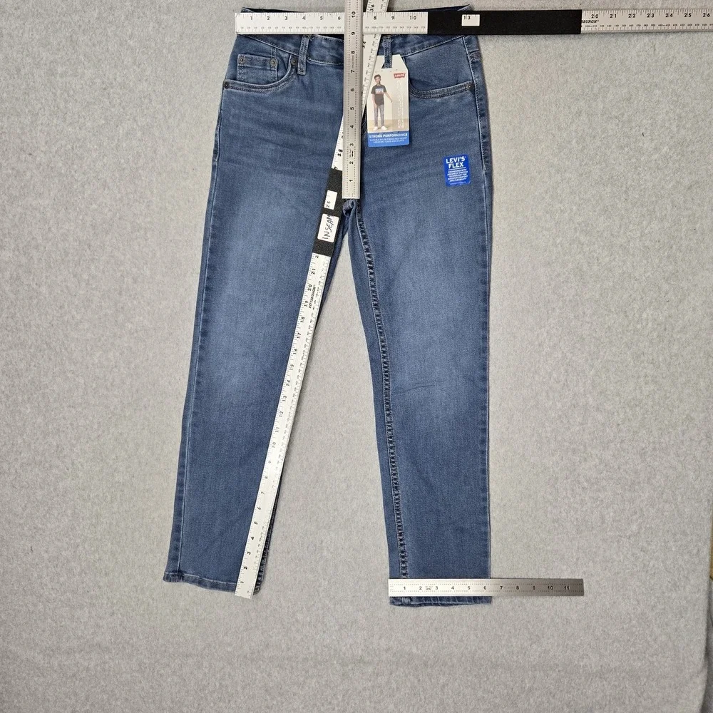 Levi's 502 Boys Jeans 26X27 Blue Denim Regular Taper 28